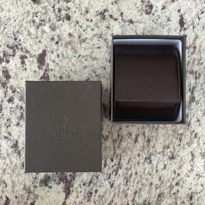 Patek Philippe Brown Leather Travel Watch Case and Box